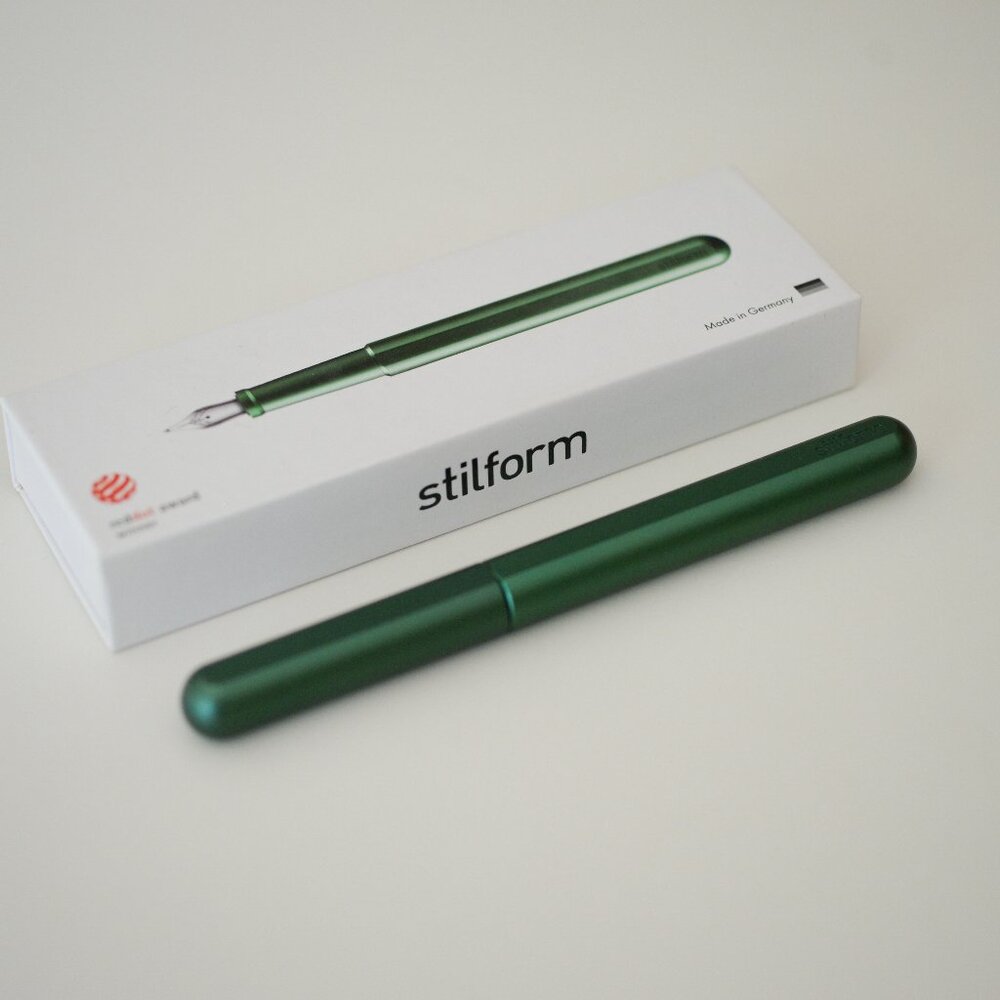 Stilform Ink fountain pen in green, medium nib, made in Germany